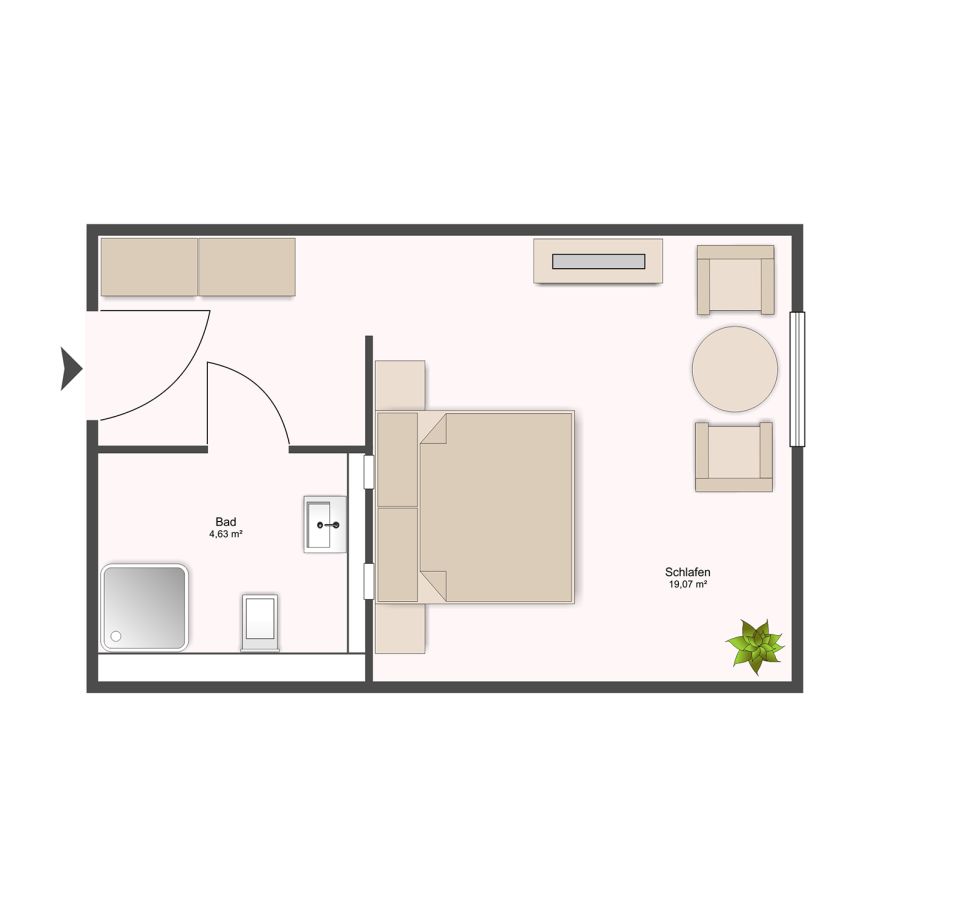 Grundriss der Ferienwohnung Holzerstüble